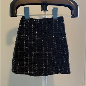 Princess Polly Black Tweed Mini Skirt